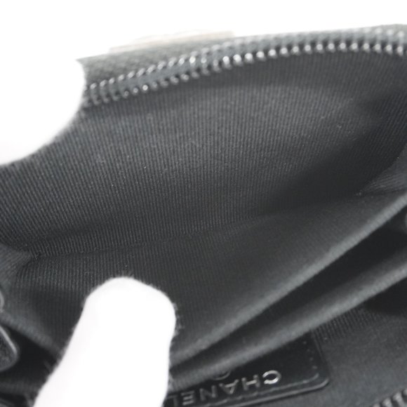 CHANELAuth  Boy  Coin Case Silver Metal Fittings Women's Caviar Leather Coin Pur - Picture 8 of 8